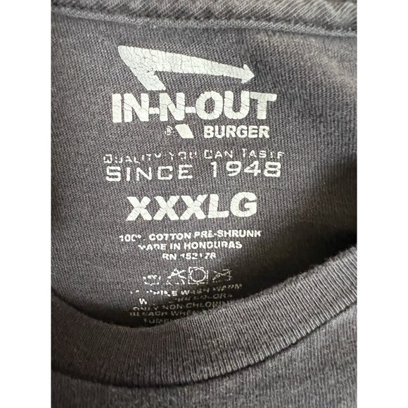 In-N-Out Burger Shirt Men 3XL Black 70th Anniversary Graphic T-Shirt Vintage - Picture 8 of 10